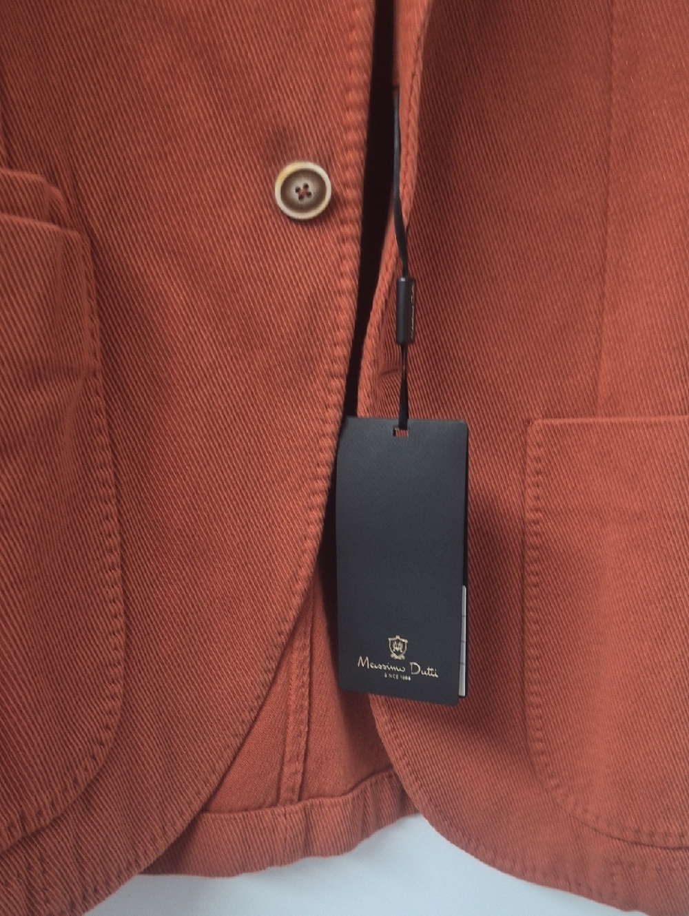 Massimo Dutti Burnt Orange Corduroy Jacket